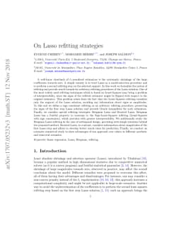 On Lasso refitting strategies