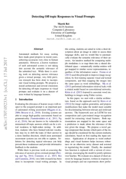 Detecting Off-topic Responses to Visual Prompts