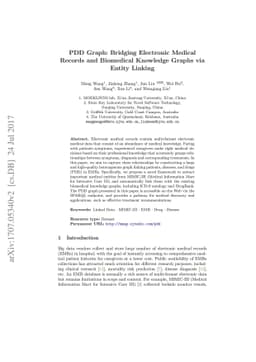 PDD Graph: Bridging Electronic Medical Records and Biomedical Knowledge
  Graphs via Entity Linking