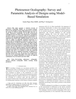 Photosensor Oculography: Survey and Parametric Analysis of Designs using
  Model-Based Simulation