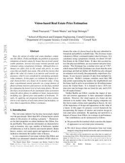 Vision-based Real Estate Price Estimation