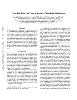 Order-Free RNN with Visual Attention for Multi-Label Classification
