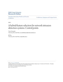 A hybrid feature selection for network intrusion detection systems:
  Central points
