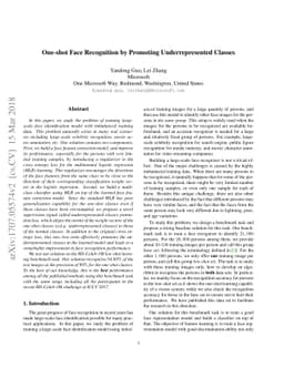 One-shot Face Recognition by Promoting Underrepresented Classes