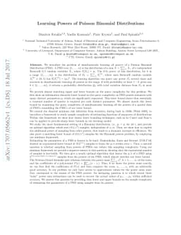 Learning Powers of Poisson Binomial Distributions