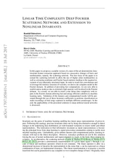 Linear Time Complexity Deep Fourier Scattering Network and Extension to
  Nonlinear Invariants