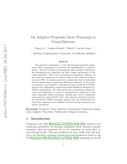 On Adaptive Propensity Score Truncation in Causal Inference