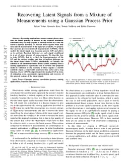 Recovering Latent Signals from a Mixture of Measurements using a
  Gaussian Process Prior