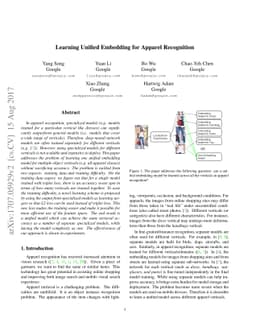 Learning Unified Embedding for Apparel Recognition