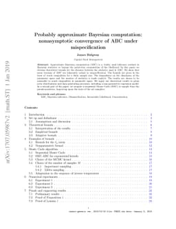 Probably approximate Bayesian computation: nonasymptotic convergence of
  ABC under misspecification