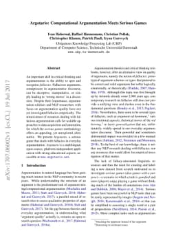 Argotario: Computational Argumentation Meets Serious Games