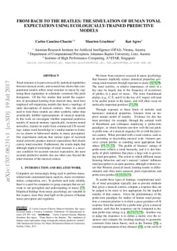 From Bach to the Beatles: The simulation of human tonal expectation
  using ecologically-trained predictive models