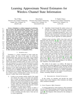 Learning Approximate Neural Estimators for Wireless Channel State
  Information