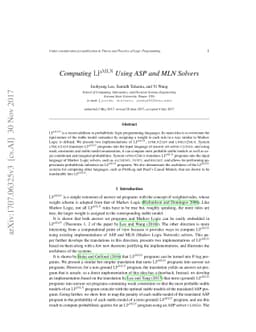 Computing LPMLN Using ASP and MLN Solvers