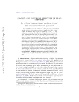Common and Individual Structure of Brain Networks