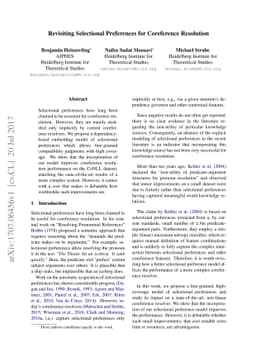 Revisiting Selectional Preferences for Coreference Resolution