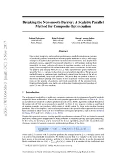 Breaking the Nonsmooth Barrier: A Scalable Parallel Method for Composite
  Optimization