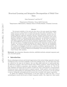 Structural Learning and Integrative Decomposition of Multi-View Data