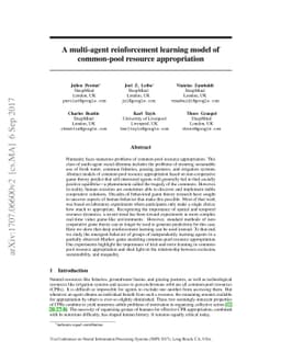 A multi-agent reinforcement learning model of common-pool resource
  appropriation