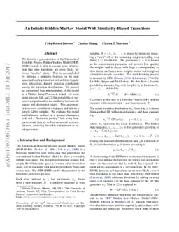 An Infinite Hidden Markov Model With Similarity-Biased Transitions