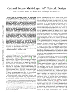 Optimal Secure Multi-Layer IoT Network Design