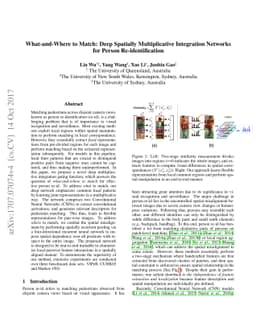 What-and-Where to Match: Deep Spatially Multiplicative Integration
  Networks for Person Re-identification