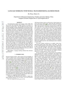 Language modeling with Neural trans-dimensional random fields