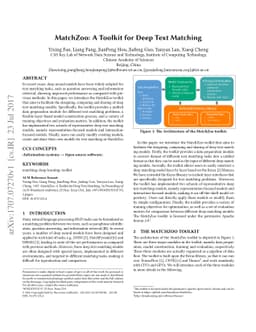 MatchZoo: A Toolkit for Deep Text Matching