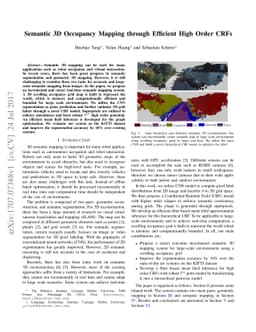 Semantic 3D Occupancy Mapping through Efficient High Order CRFs