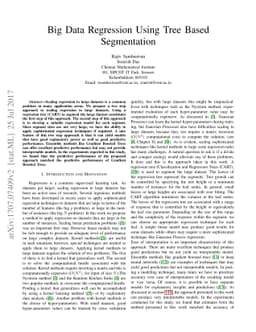 Big Data Regression Using Tree Based Segmentation