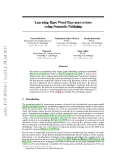 Learning Rare Word Representations using Semantic Bridging