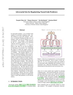 Adversarial Sets for Regularising Neural Link Predictors