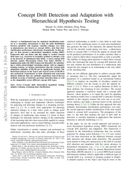 Concept Drift Detection and Adaptation with Hierarchical Hypothesis
  Testing