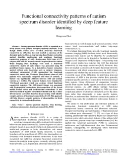 Functional connectivity patterns of autism spectrum disorder identified
  by deep feature learning