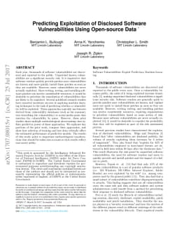 Predicting Exploitation of Disclosed Software Vulnerabilities Using
  Open-source Data