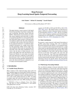 Deep Forecast: Deep Learning-based Spatio-Temporal Forecasting