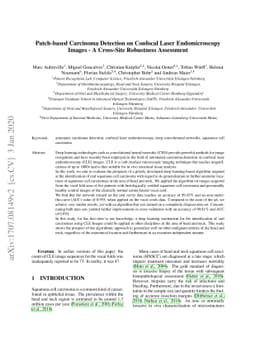 Patch-based Carcinoma Detection on Confocal Laser Endomicroscopy Images
  -- A Cross-Site Robustness Assessment
