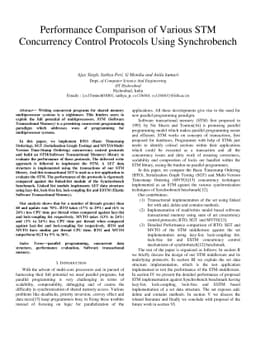 Performance Comparison of Various STM Concurrency Control Protocols
  Using Synchrobench