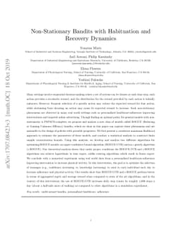 Non-Stationary Bandits with Habituation and Recovery Dynamics