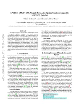 SPEECH-COCO: 600k Visually Grounded Spoken Captions Aligned to MSCOCO
  Data Set