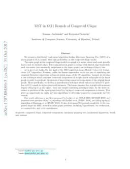 MST in O(1) Rounds of the Congested Clique