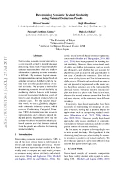 Determining Semantic Textual Similarity using Natural Deduction Proofs