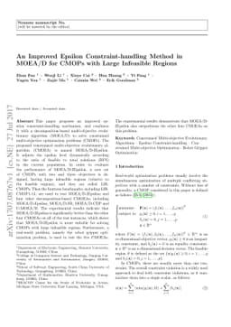 An Improved Epsilon Constraint-handling Method in MOEA/D for CMOPs with
  Large Infeasible Regions