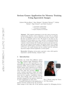Serious Games Application for Memory Training Using Egocentric Images
