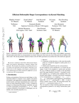 Efficient Deformable Shape Correspondence via Kernel Matching