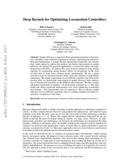 Deep Kernels for Optimizing Locomotion Controllers