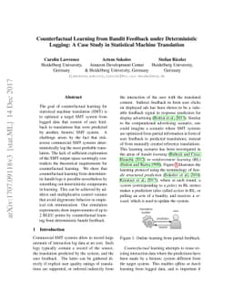Counterfactual Learning from Bandit Feedback under Deterministic
  Logging: A Case Study in Statistical Machine Translation
