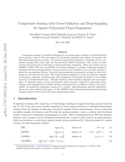 Compressive Sensing with Cross-Validation and Stop-Sampling for Sparse
  Polynomial Chaos Expansions