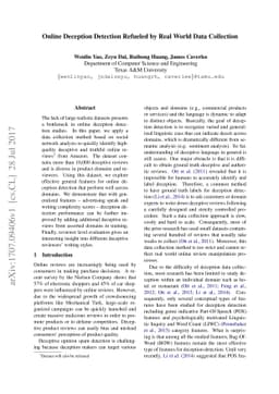 Online Deception Detection Refueled by Real World Data Collection