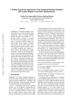 A Weakly Supervised Approach to Train Temporal Relation Classifiers and
  Acquire Regular Event Pairs Simultaneously